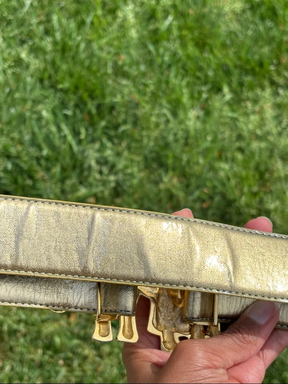 Vintage Gold Elephant Buckle Belt - Picture 10 of 13